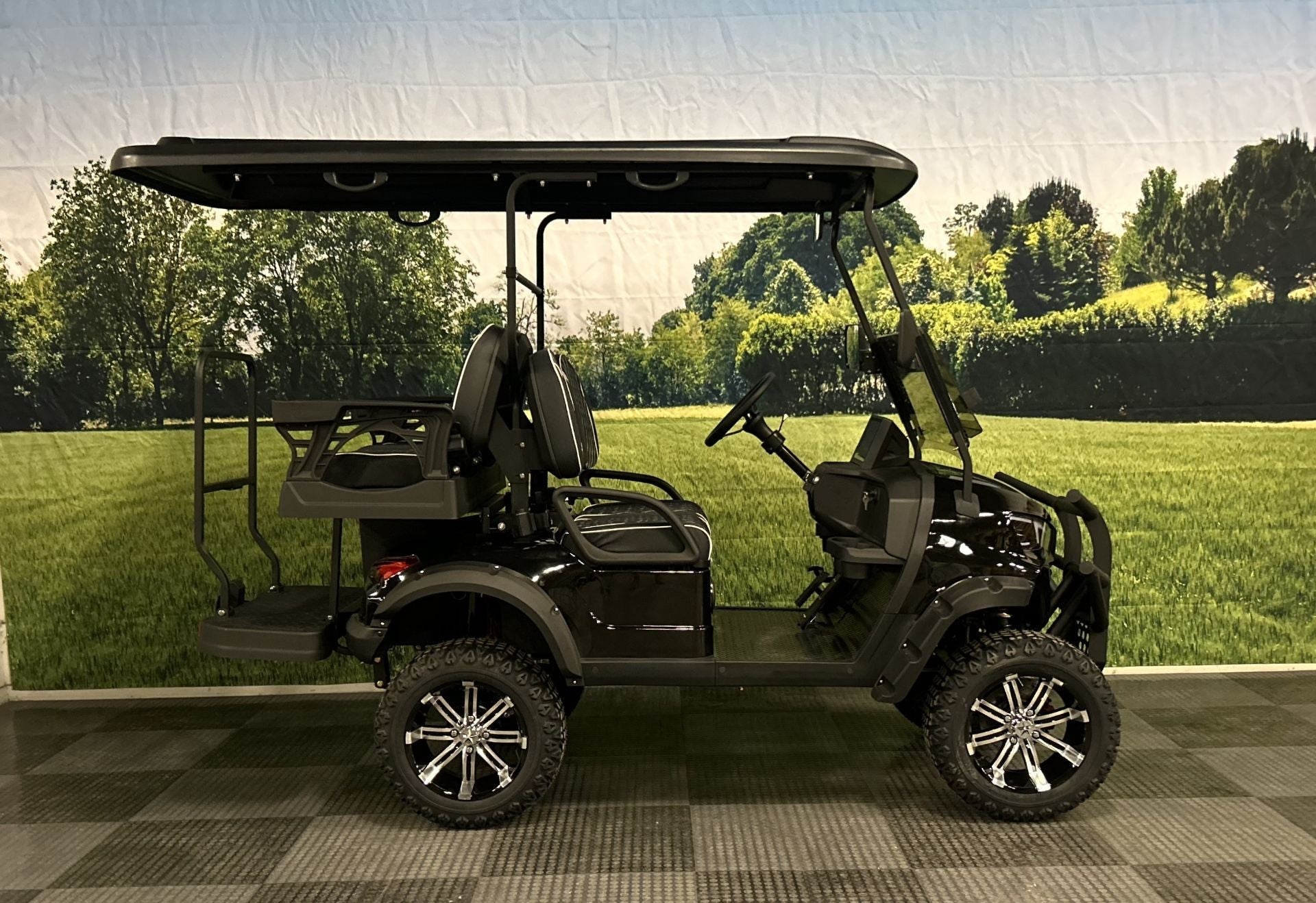 2024 Ultimate EV L4 LUX Black Street Legal Golf Cart 72v Electric